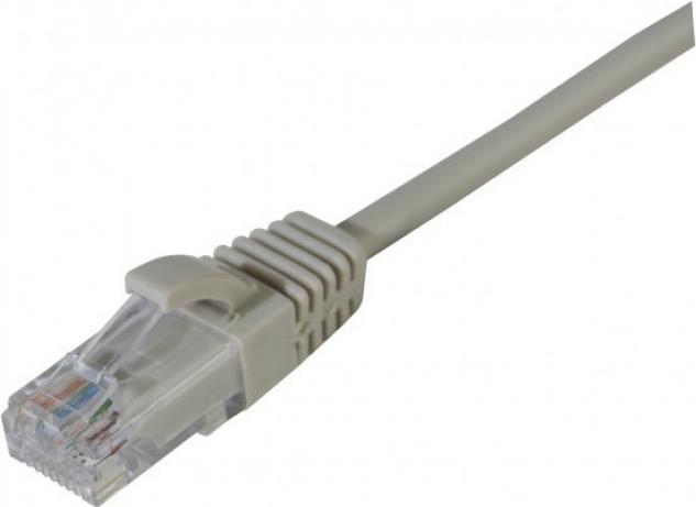 EXERTIS CONNECT Patchkabel, U/UTP, CAT.6, halogenfrei, grau, 10,0 m Patchkabel mit Rastnasenschutz (