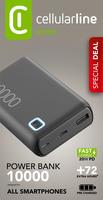 Cellularline Power Bank ESSENCE Turbo 10000 Black - Batterie (PBESSPROMOPD10000K)
