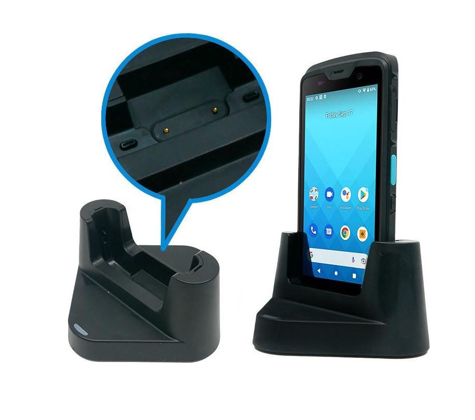 UNITECH EA520 1-slot charging cradle (Not included but optional accessory: USB cable and USB power adapter) Tip: Use the USB cable from the EA520 main product. (5000-900092G)