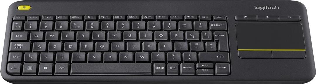 Logitech Wireless Touch Keyboard K400 Plus Kabellos 2.4 GHz QWERTZ Ungarisch Schwarz