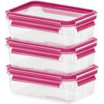 emsa Frischhaltedose CLIP & CLOSE, 3er Set, 0,55 L, himbeere transportsicherer Clipverschluss, einzigartige Dichtung, - 1 Stück (515582)