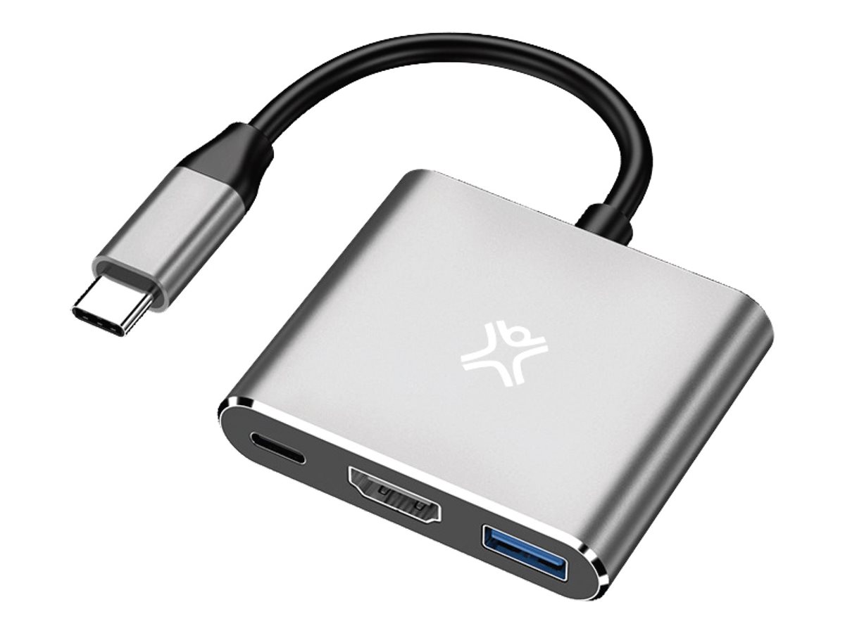 XtremeMac XWH-HUB3-13 Dockingstation USB Typ-C HDMI Silber