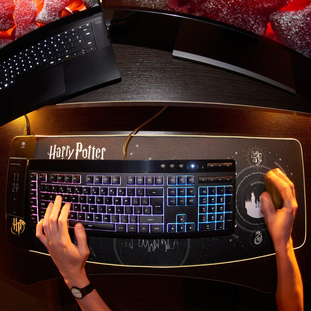 Numskull Harry Potter Gaming-Mauspad mit Wireless Charge 80 x 30 cm Schwarz, Mehrfarbig, Rot