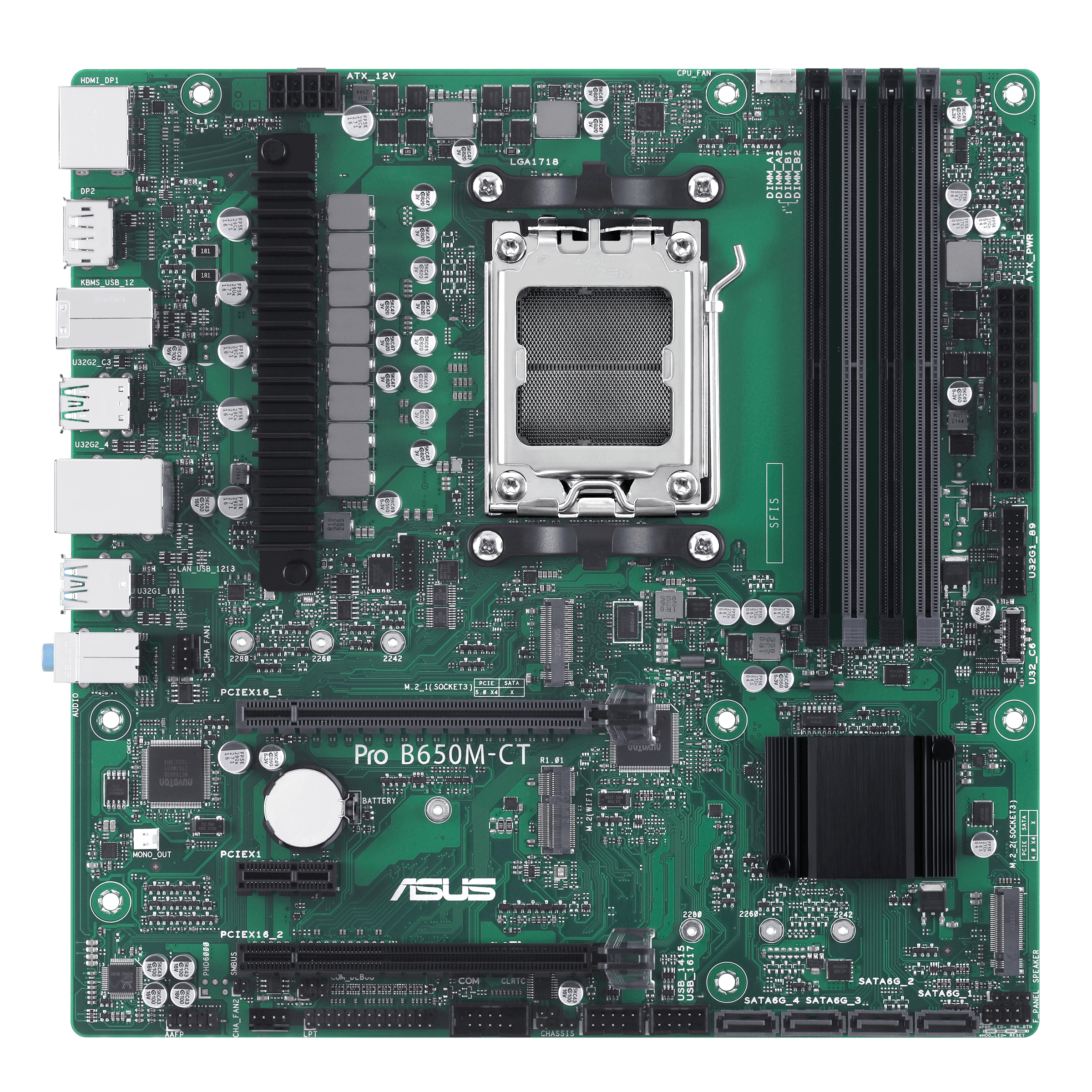 ASUS PRO B650M-CT-CSM Mainboard AMD B650, Sockel AM5, DDR5, Micro ATX