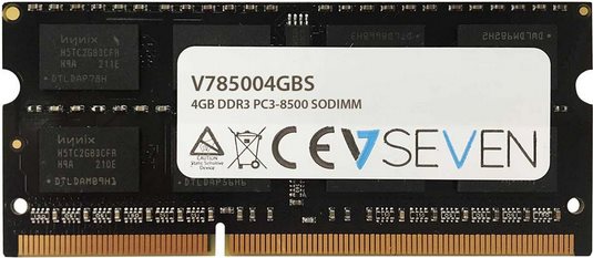 V7 4GB DDR3 1066MHZ CL7 4GB DDR3 PC3-8500 - 1066Mhz, SO DIMM (V785004GBS)