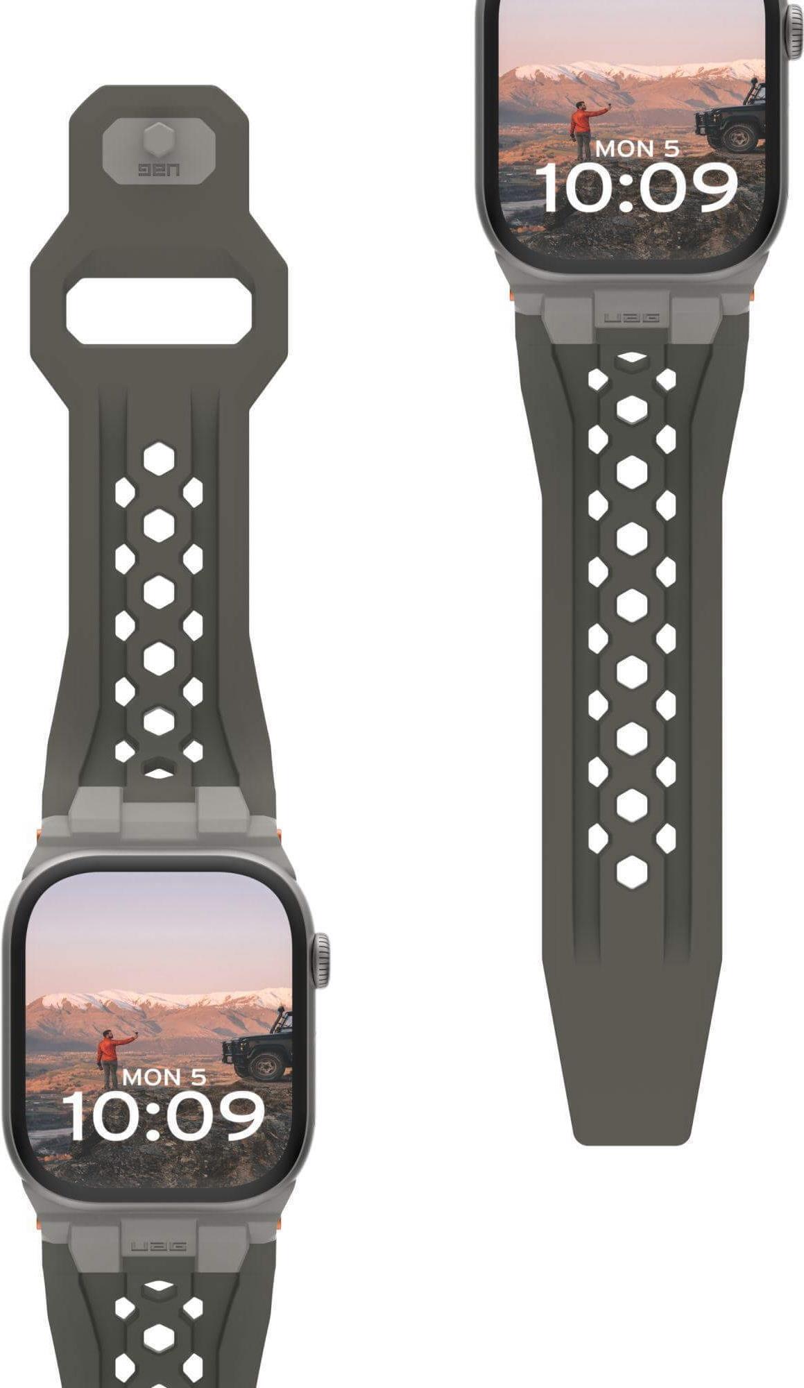 Urban Armor Gear UAG Monarch Strap| Apple Watch Ultra/42/44/45/46mm| olive/titan| (194158117236)