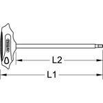 KS TOOLS ERGOTORQUEplus T-Griff RIBE Profil, extra lang, 6 mm (158.5123)