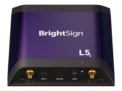BrightSign LS5 LS445 Digital Signage Player 4K UHD HDMI 2.0a Schwarz, Violett