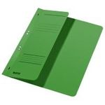 LEITZ Ösenhefter, DIN A4, Manilakarton, grün, kaufmännische Heftung, 250 g/qm, 1/2 Vorderdeckel (90 mm breit) - 50 Stück (3740-00-55)