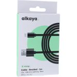 alkaya Speed Flex Datenkabel Geflochten 12W 1m schwarz (CL-60004)