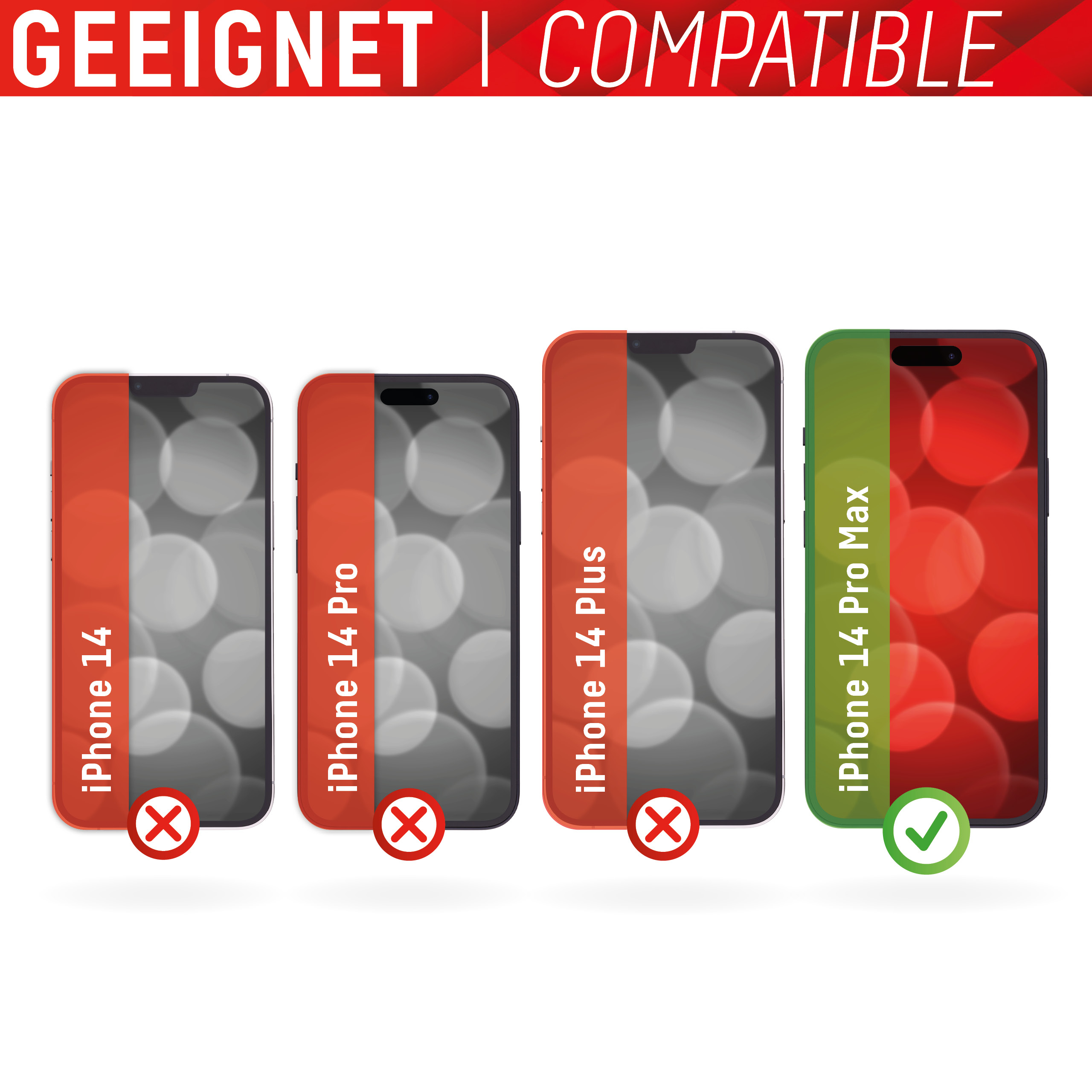 Displex Smart Glass (9H) Displayschutzglas für Apple iPhone 14 Pro Max Transparent