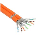 Verlegekabel,Cat.7 Rohkabel, S/FTP, PiMF, 1000MHz, 2x4P Duplex, AWG23, FRNC-B, orange, 100m, Good Connections (GC-N0066)