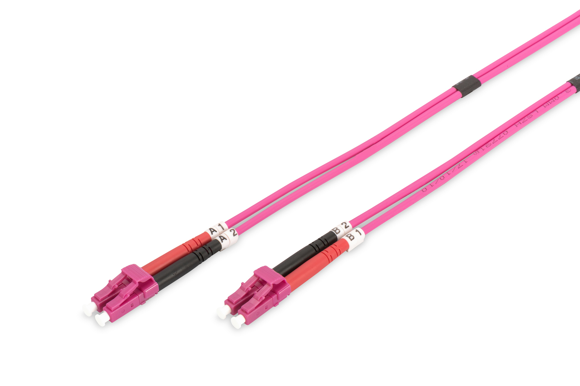 Digitus DK-2533-02-4 LWL-Patchkabel LC/LC Multimode OM4 50/125 µm Duplex 2 m Lila, RAL 4003