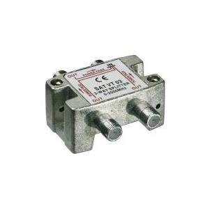 Wentronic Goobay SAT-Verteiler, 3-fach - Für Satelliten-Anlagen 5-2500 MHz (67002)