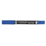 10 STAEDTLER Lumocolor duo Permanentmarker blau 0,6 - 1,5 mm (348-3)