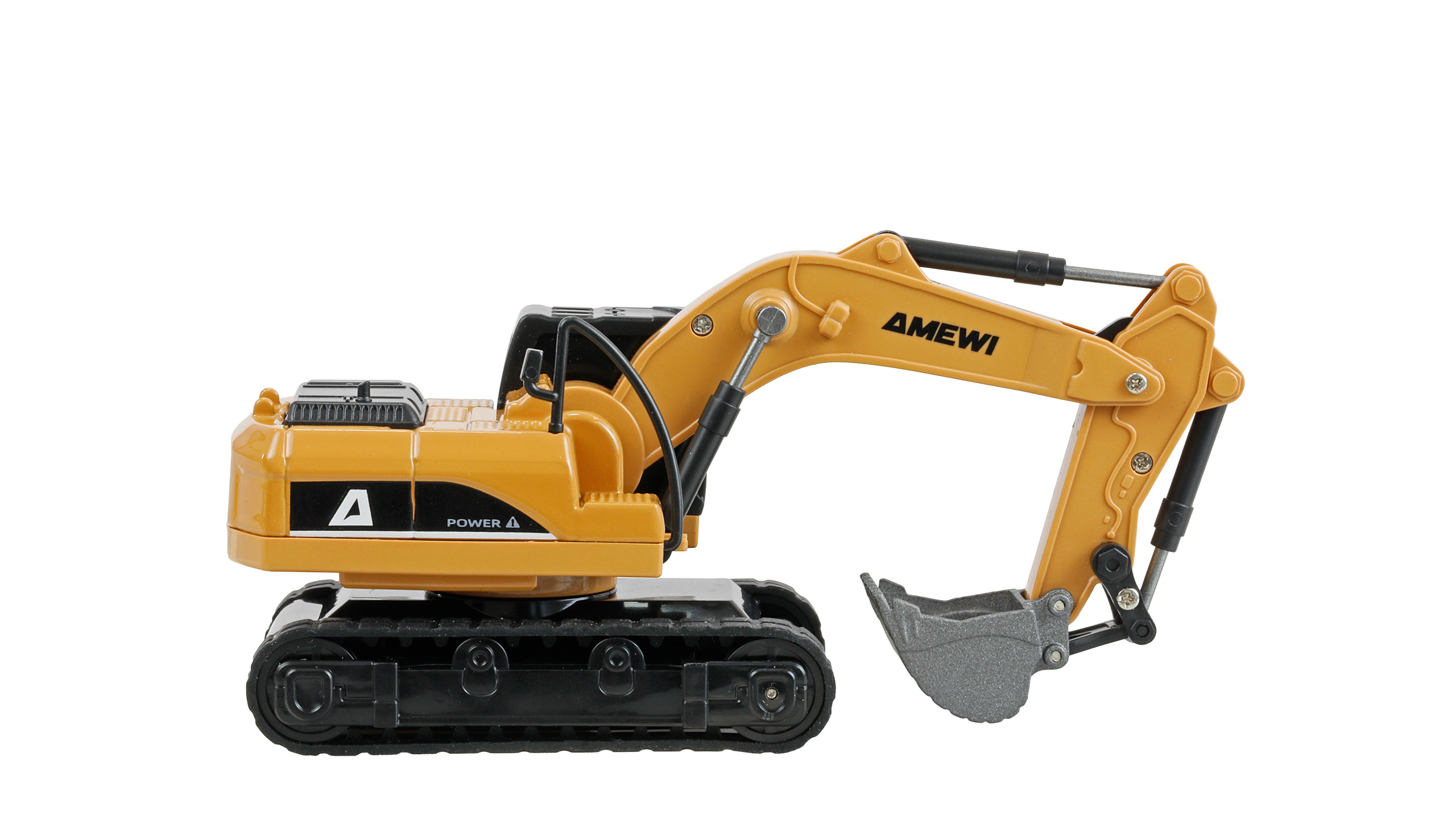 Amewi Mini-Bagger Metall proportional 8-Kanal 1:64 RTR 6+ Schwarz, Grau, Gelb