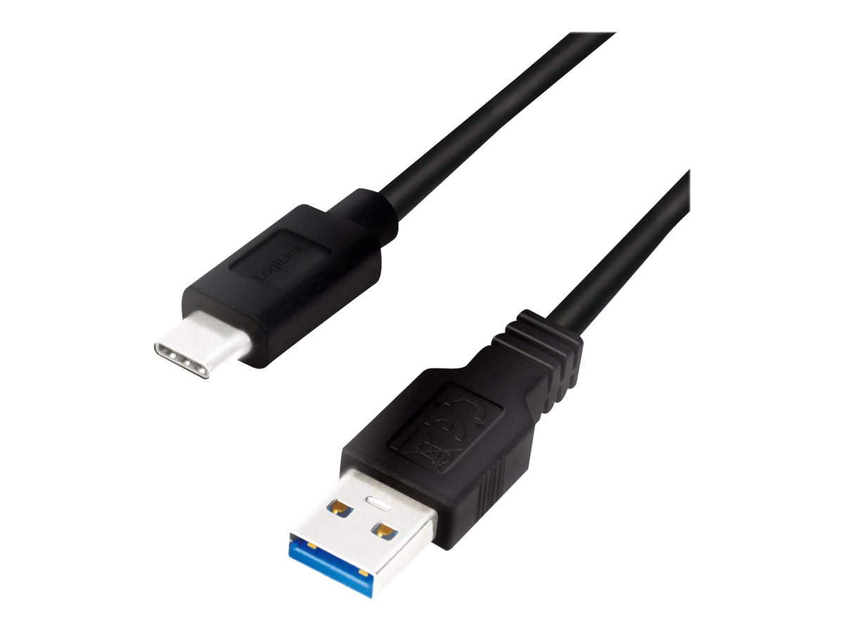 LogiLink USB-Kabel USB-A Stecker auf USB-C Stecker USB 3.2 Gen 1 3 m Schwarz