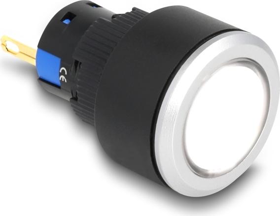 Delock 16 mm Kunststoff Signallampe weiß Lötversion (22054)