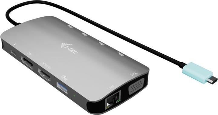 i-tec USB-C Metal Nano 3x Display Docking Station Power Delivery 100W Silber