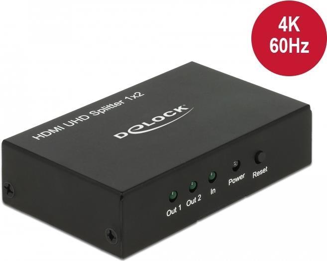 Delock HDMI UHD Splitter 1 x HDMI in > 2 x HDMI out 4K 18682