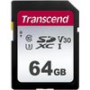 Transcend 300S - Flash-Speicherkarte - 64 GB - Video Class V30 / UHS-I U3 / Class10 - SDXC UHS-I