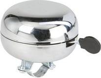 FISCHER Fahrradlenker-Klingel Retro, verchromt Glockengehäuse mit 80 mm Durchmesser, mit Halterung, - 1 Stück (85808)