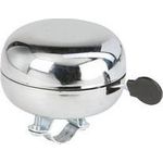 FISCHER Fahrradlenker-Klingel Retro, verchromt Glockengehäuse mit 80 mm Durchmesser, mit Halterung, - 1 Stück (85808)