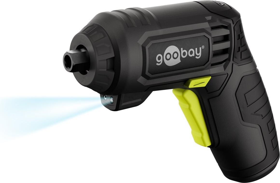 Goobay Mini-Akkuschrauber-Set 31-tlg. - in Pistolenform mit Werkzeug-Set aus 28 Bits und 1 (77818)