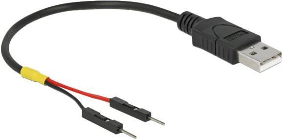 Delock USB Stromkabel Typ-A auf 2 x Pfostenstecker einzeln Strom 10 cm (85400)