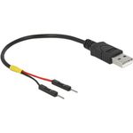 Delock USB Stromkabel Typ-A auf 2 x Pfostenstecker einzeln Strom 10 cm (85400)
