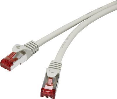 Renkforce RF-4724270 RJ45 Netzwerkkabel, Patchkabel CAT 6 S/FTP 0.50 m Grau vergoldete Steckkontakte, mit Rastnasenschutz, Flammwidrig 1 St. (RF-4724270)