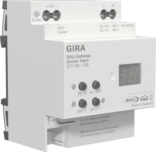 GIRA 211100 DALI Gateway Colour 1f REG KNX Secure - Farbig (211100)