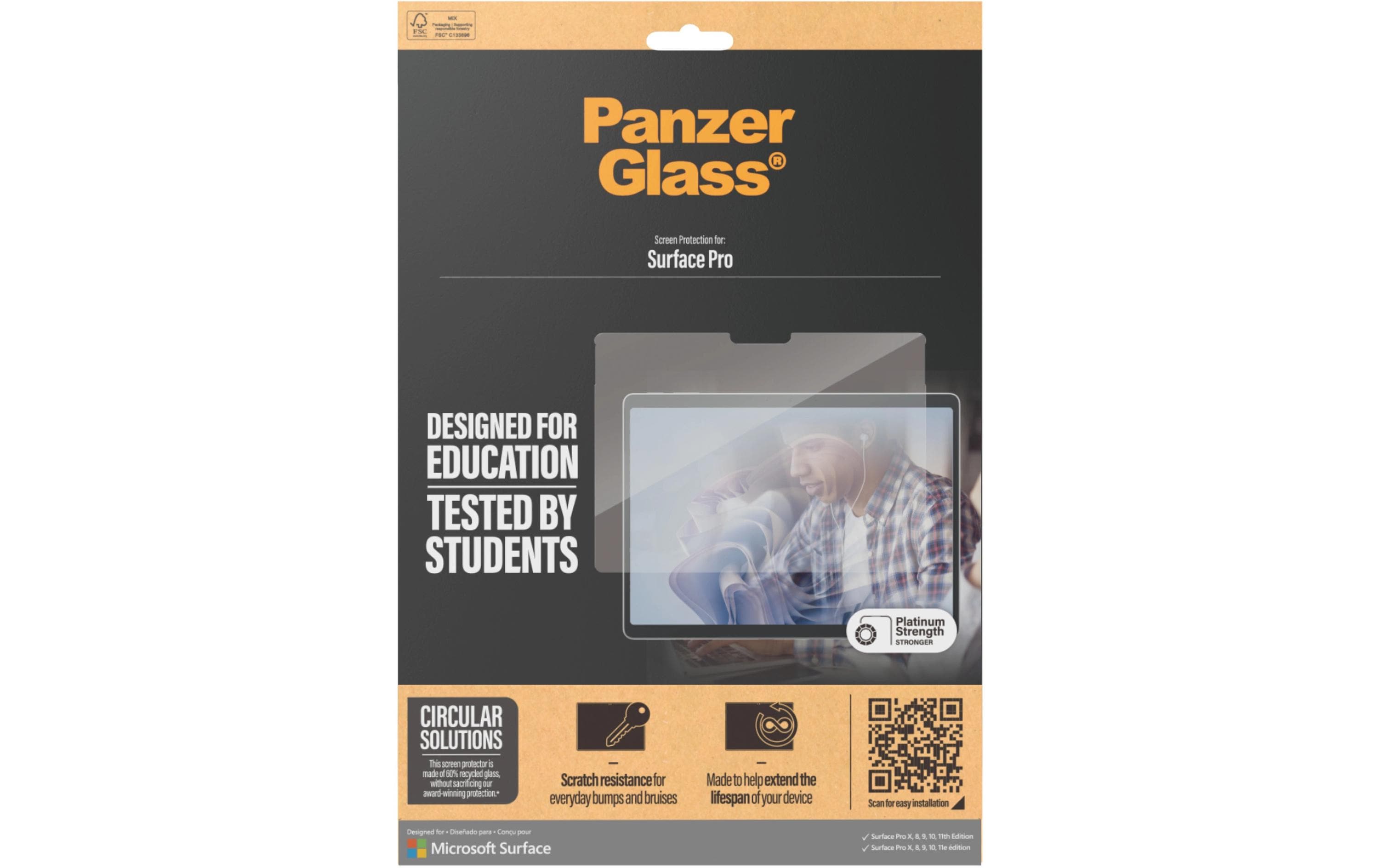 PanzerGlass Ultra Wide Fit Displayschutzfolie Surface Pro X 8 9 10 11 Transparent
