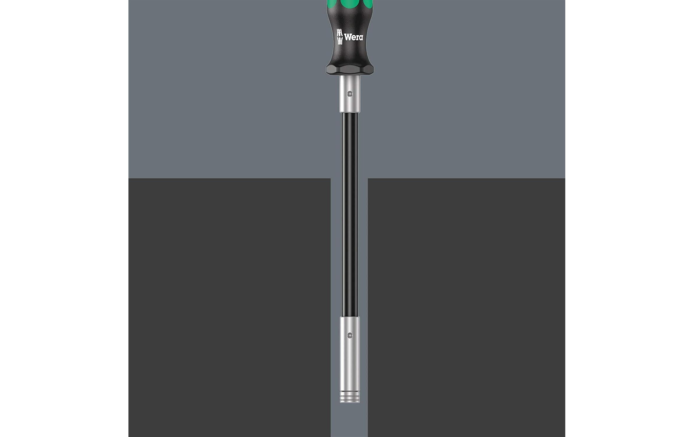 Wera 393 S Bits-Handhalter Extra Slim mit flexiblem Schaft Hex Schwarz/Grün