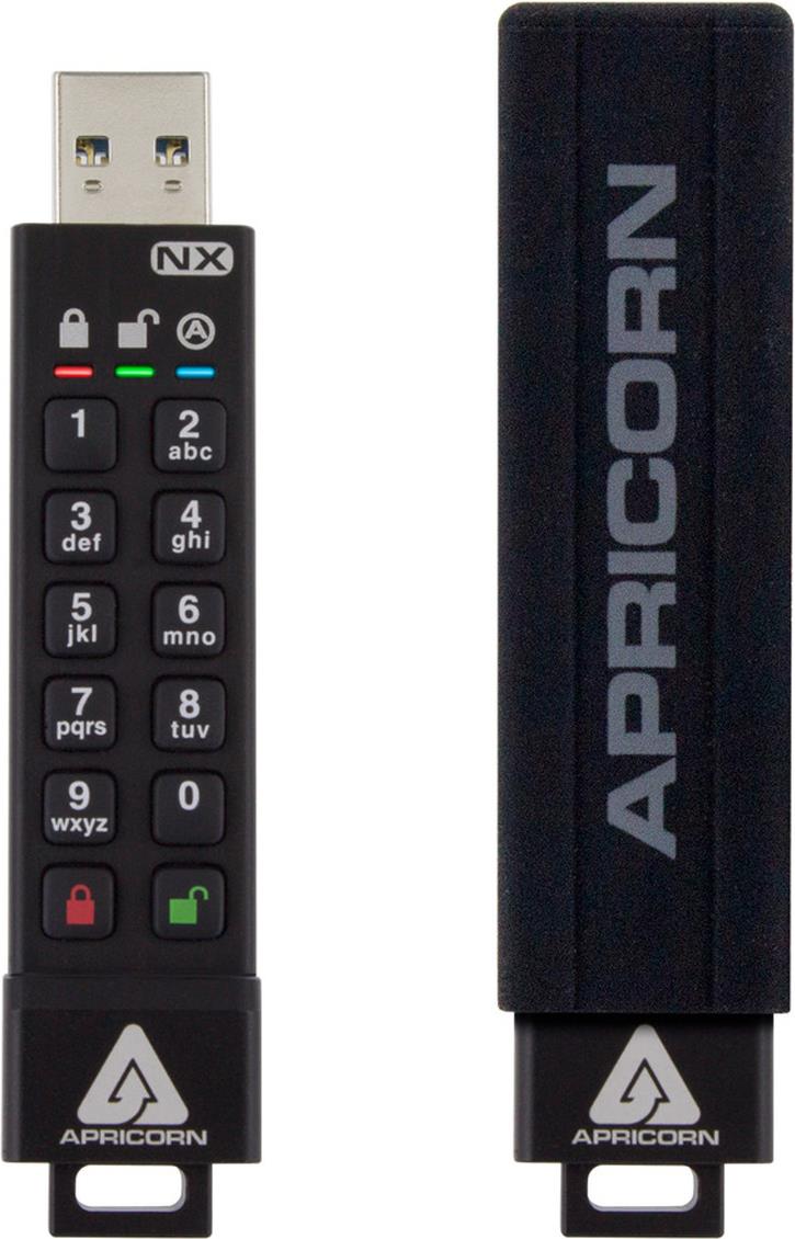 Apricorn Aegis Secure Key 3NX 4 GB USB-Stick Schwarz