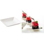 NATURE Star Fingerfood-Schalen, eckig, 63 x 63 mm, weiß aus Zuckerrohr, kompostierbar, wasserrestistent, - 1 Stück (41231)