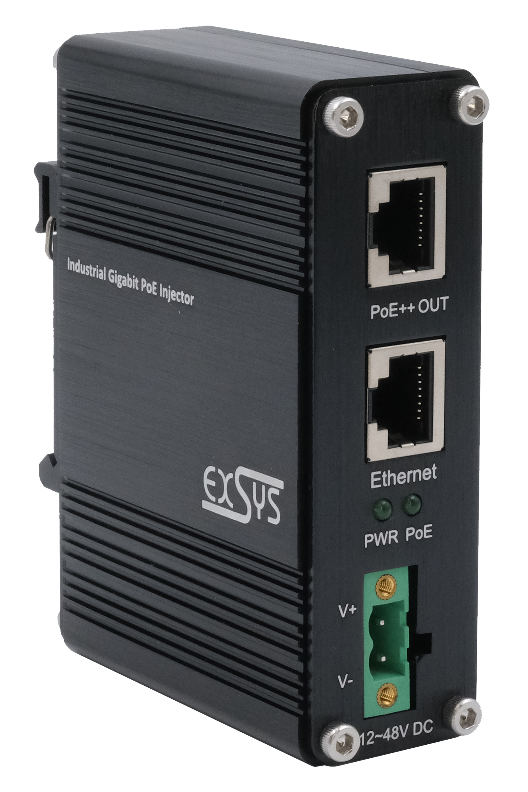 Exsys EX-60315 PoE++ Gigabit Injektor 90W Schwarz
