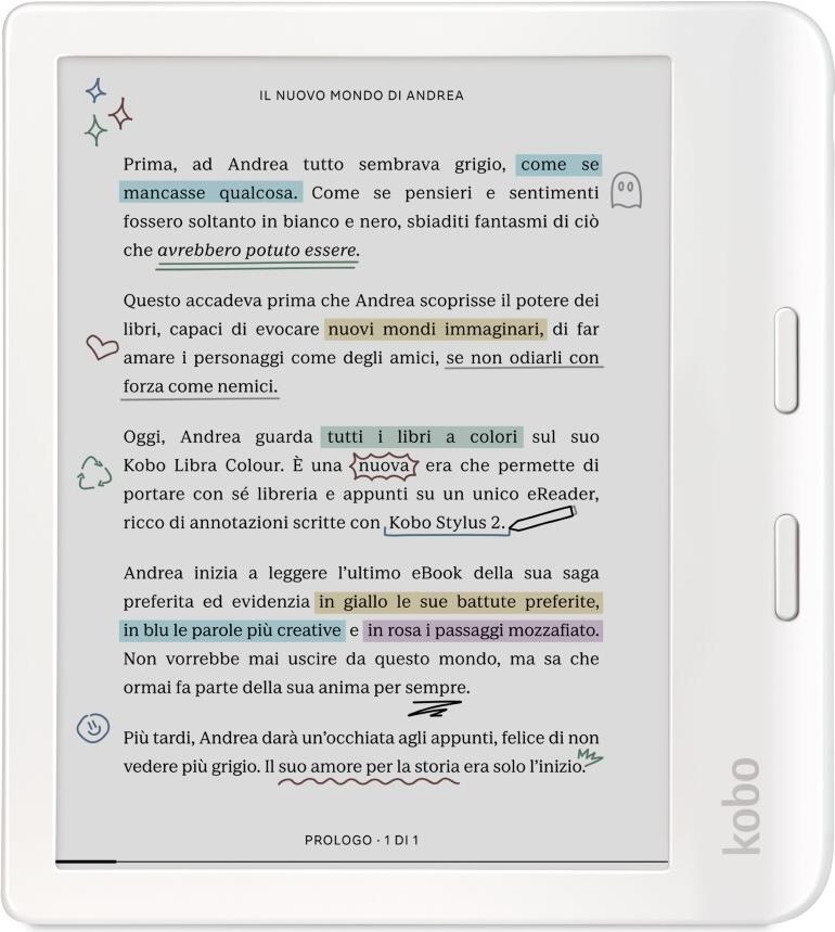 Kobo Libra Colour eBook-Reader (N428-KU-WH-K-CK)