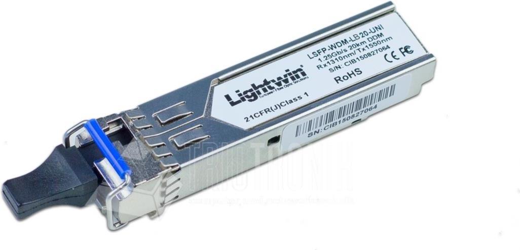 Lightwin LSFP-WDM-LB20-UNI Netzwerk-Transceiver-Modul Faseroptik 1250 Mbit/s SFP 1550 nm (LSFP-WDM100-LB20-UNI)