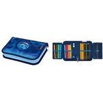 herlitz Schüleretui "Dolphin Ride", 31-teilig aus Polyester, Maße: (B)205 x (T)140 x (H)38 mm, 2 Klappen, - 1 Stück (400205913)