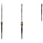 kangaro Haarpinsel 341, flach, Gr. 24, schwarz lackiert kurzer Holzstiel, Synthetikfasern, Aluminiumzwinge, - 1 Stück (K-844124)