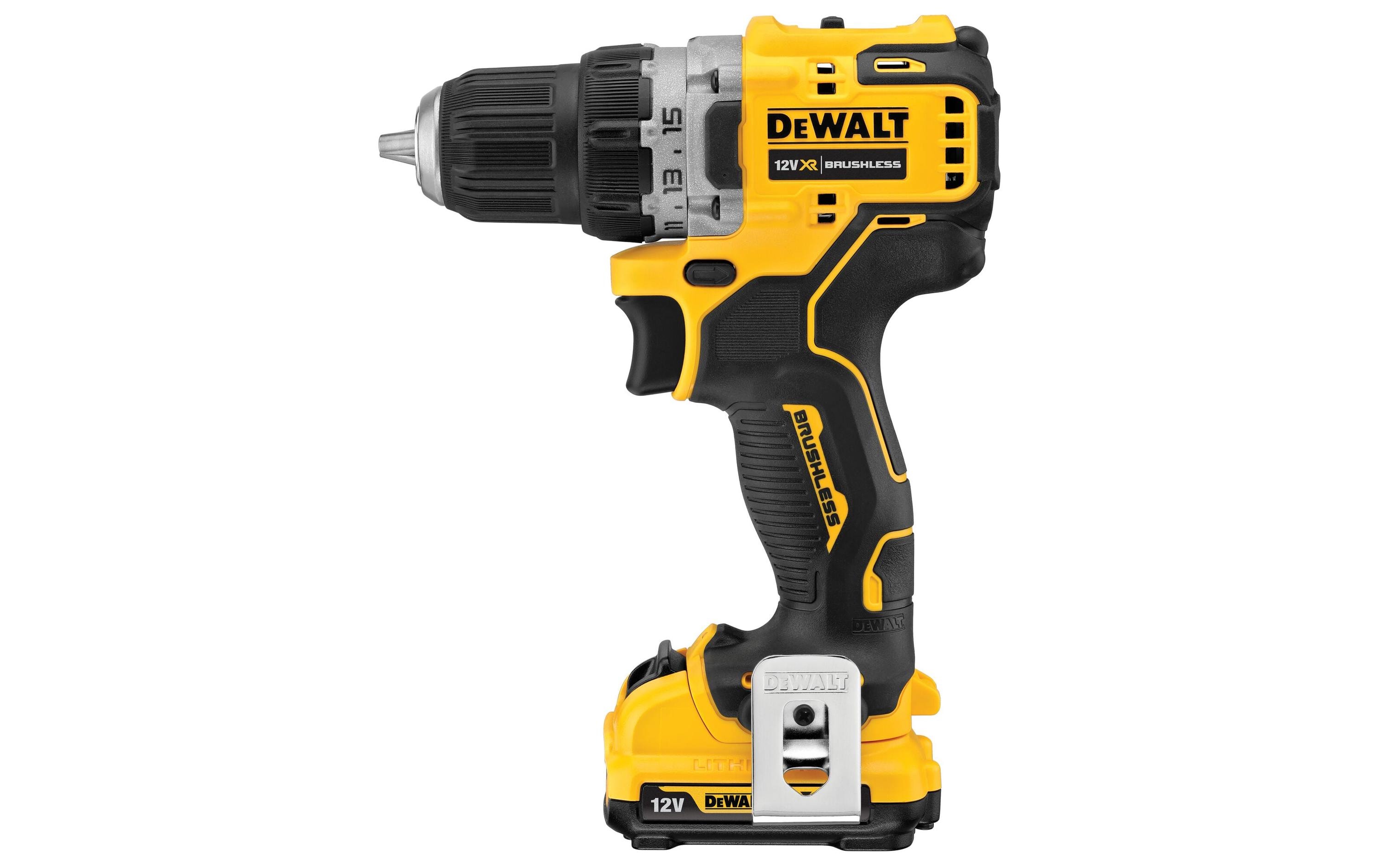 DeWalt 12 V Akku-Bohrschrauber DCD701D2-QW 2 Ah Schwarz, Gelb