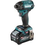 MAKITA TD002GD202 - Akku-Schlagschrauber (40V XGT | bürstenloser Motor | 220 Nm Drehmoment | 1/4“ Innensechskantaufnahme | LED-Licht | inkl. 2x Akku, Schnellladegerät, Transportkoffer) (TD002GD202)