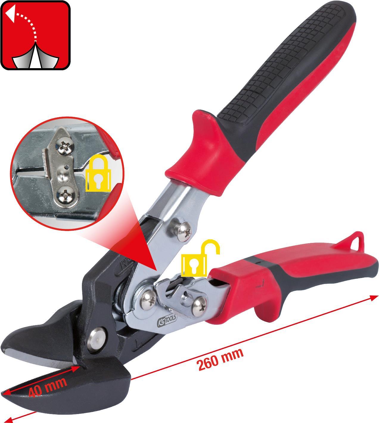 KS TOOLS Figuren-Durchlaufschere, linksschneidend (118.0046)