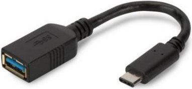 Assmann USB 3.1 OTG Adapterkabel C auf A Buchse 0,15m schwarz Datenübertragungen bis 5 Gbit/s (AK-300315-001-S)