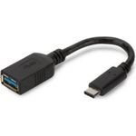 Assmann USB 3.1 OTG Adapterkabel C auf A Buchse 0,15m schwarz Datenübertragungen bis 5 Gbit/s (AK-300315-001-S)