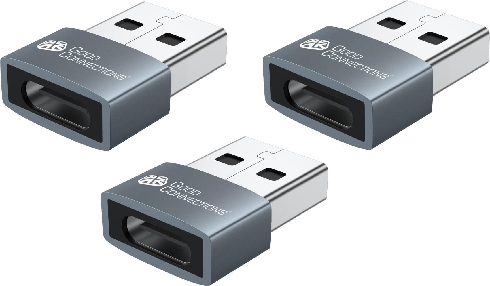 Kabelmeister Adapter USB 2.0 Stecker A an USB-C™ Buchse (USB-AD203-3)