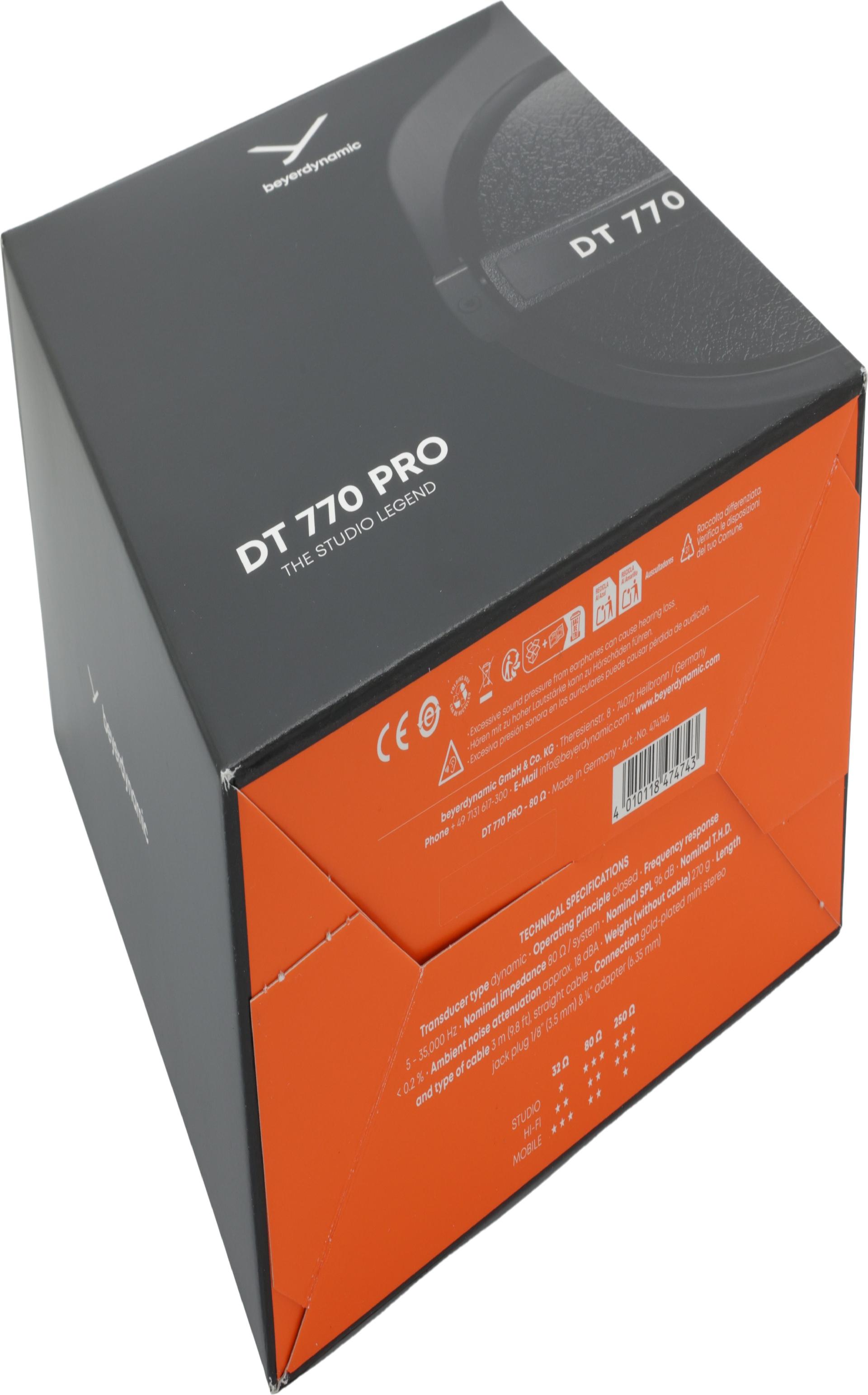 Beyerdynamic DT 770 PRO 80 Ohm Studiokopfhörer Over-Ear Geschlossen Schwarz