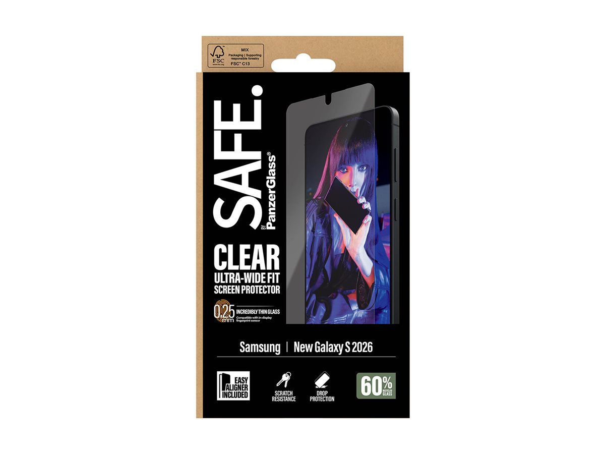PanzerGlass SAFE. Displayschutz für Samsung Galaxy S26 Ultra-Wide Fit mit EasyAligner Klar