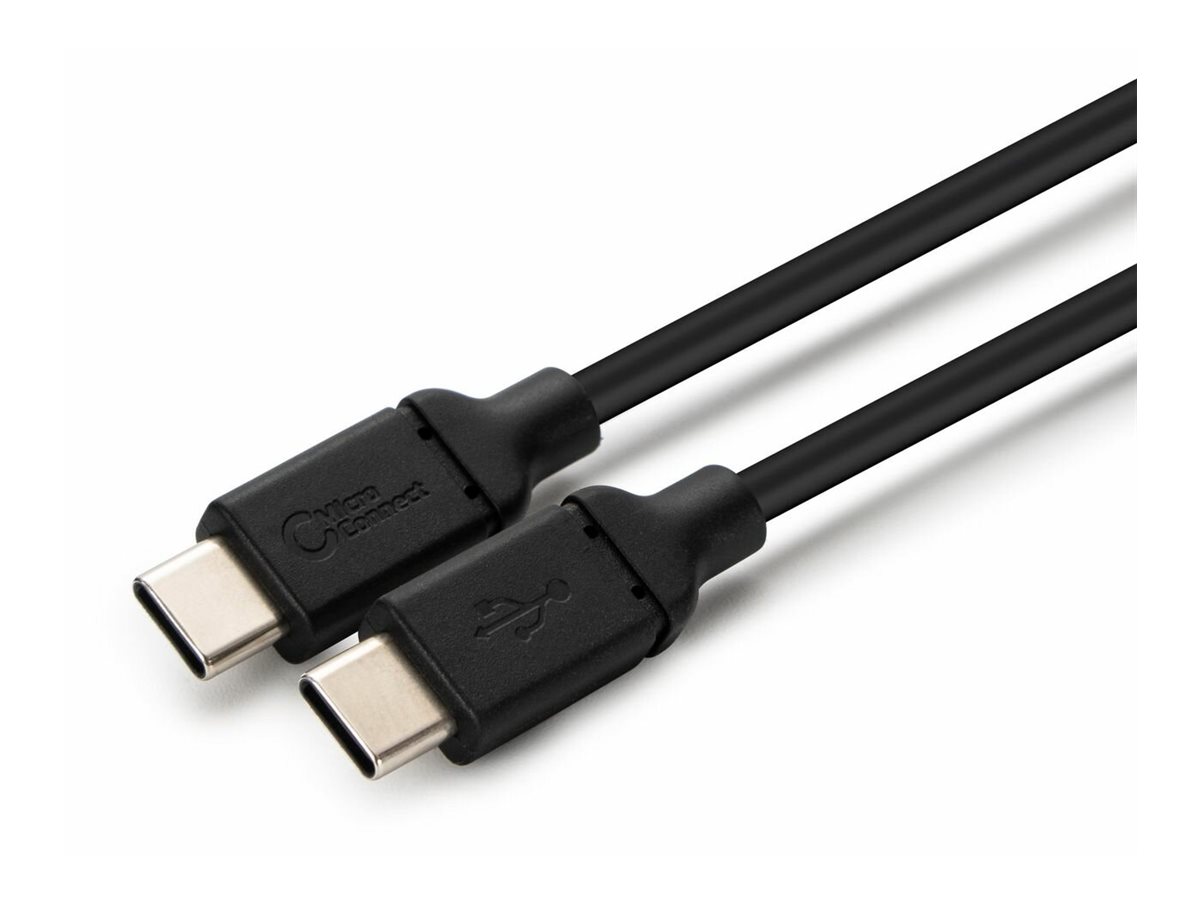 MicroConnect USB-C Ladekabel USB-C zu USB-C 1 m 60 W Schwarz
